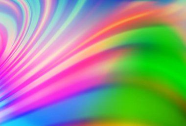 Açık Çokrenkli, eğri çizgili Gökkuşağı vektör şablonu.