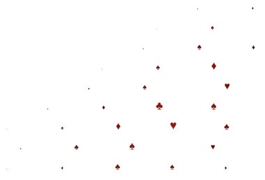 Kart elemanlarıyla Açık Kırmızı vektör düzeni.