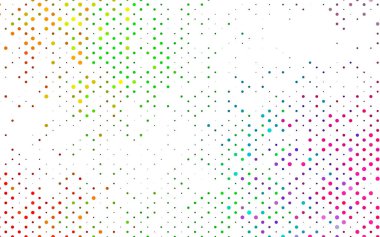 Noktalı beyaz vektör arkaplanı. Soyut çemberlerin oluşturduğu bir resim. 