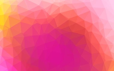 Üçgenler parlak ton renkleriyle yüzeye çıkar. Belirsiz soyut çizimler ve gradyan. İşiniz için yepyeni bir tasarım.  