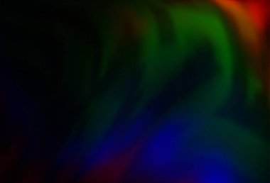 Koyu Çokrenkli, eğri çizgili Gökkuşağı vektör şablonu.