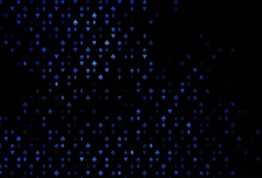 Poker sembollü koyu mavi vektör şablonu.