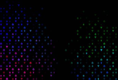 Koyu Çokrenkli, kart elementleriyle Gökkuşağı vektör düzeni.