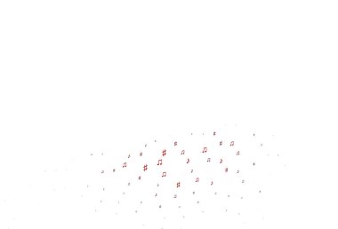 Müzik notalarıyla Açık Kırmızı Vektör dokusu.