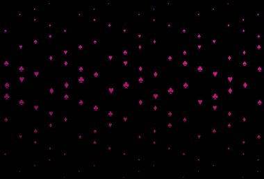 Koyu pembe vektör düzeni ve kart elemanları.