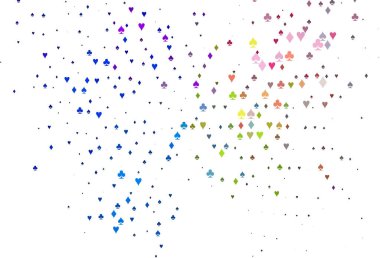 Açık Çokrenkli, Gökkuşağı vektör örtüsü ve kumar sembolleri.