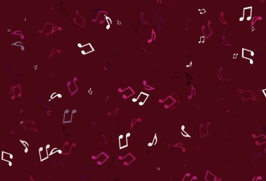 Müzik notalarıyla açık renkli vektör dokusu.
