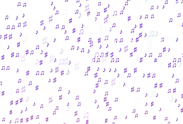 Fond Vectoriel Violet Clair Avec Symboles Musicaux — Image vectorielle