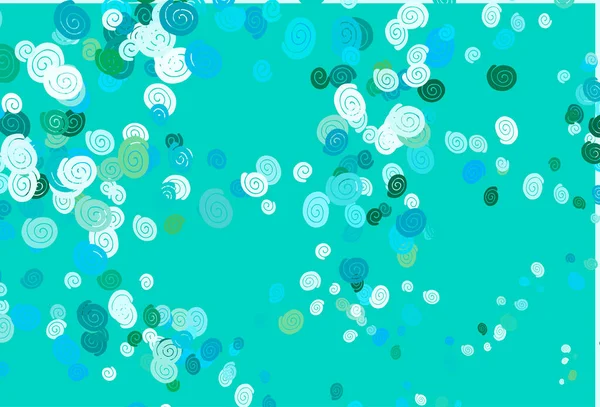 Light Blue Green Vector Background Liquid Shapes — Stock Vector