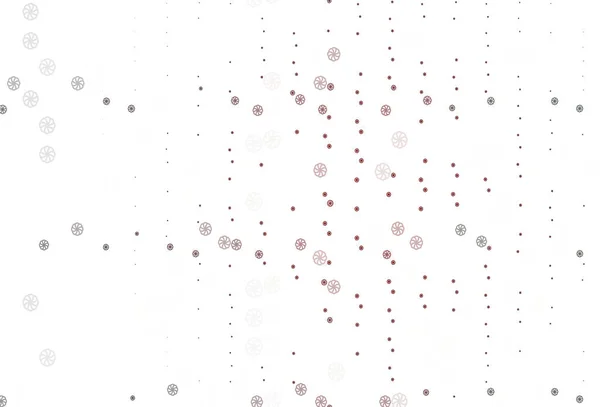 Hellrotes Vektorlayout Mit Hellen Schneeflocken — Stockvektor