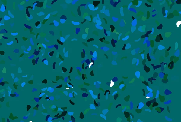 Bleu Clair Fond Vectoriel Vert Avec Des Formes Abstraites — Image vectorielle