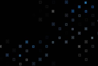 Çizgiler, daireler ile koyu mavi vektör düzeni.