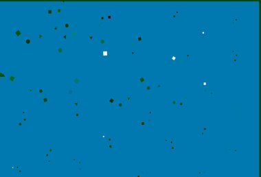 Açık Mavi, çemberli çokgen biçiminde yeşil vektör deseni.