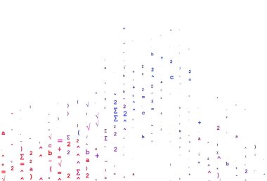 Rakam sembollü Açık Mavi ve Kırmızı vektör arkaplanı.