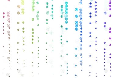 Açık Çokrenkli, kar taneli Gökkuşağı vektör şablonu.