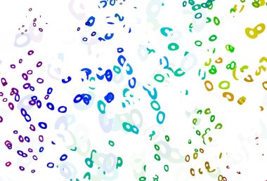 Işık Çokrenkli, daireli Gökkuşağı vektör şablonu.