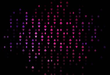 Koyu pembe, kart elementleriyle birlikte mavi vektör düzeni.