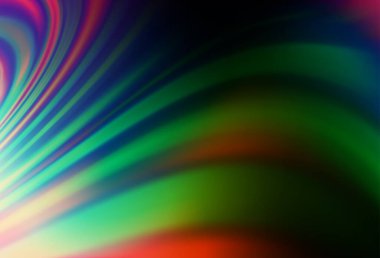 Koyu Çokrenkli, kabarcık şekilli Gökkuşağı vektör şablonu.