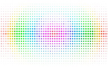 Noktalı beyaz vektör arkaplanı. Soyut çemberlerin oluşturduğu bir resim. 