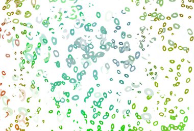 Işık Çokrenkli, daireli Gökkuşağı vektör şablonu.