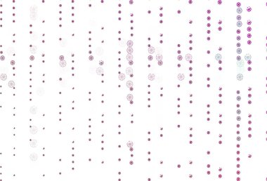 Noel kar taneleriyle açık pembe vektör deseni.