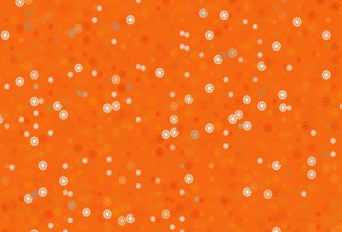 Noel kar taneleriyle hafif turuncu vektör deseni.