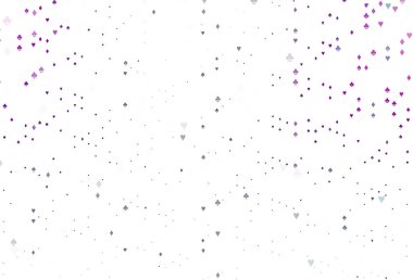 Kart elemanları ile hafif Mor vektör düzeni.