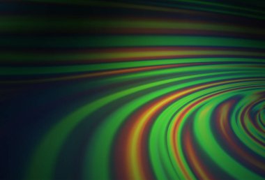 Koyu yeşil, bükülmüş çizgileri olan sarı vektör arkaplanı.