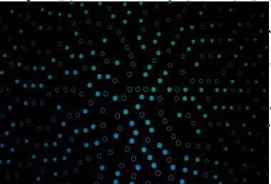 Koyu mavi, kabarcıklı yeşil vektör arkaplanı.