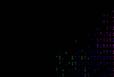 Koyu Çokrenkli, kart işaretli Gökkuşağı vektör arkaplanı.