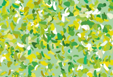 Açık Yeşil, Memphis şekilli sarı vektör şablonu.