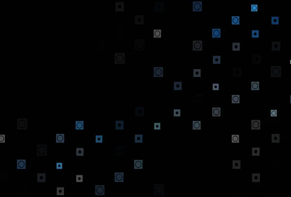 Tmavé Rozložení Vektoru Blue Čarami Kruhy — Stockový vektor
