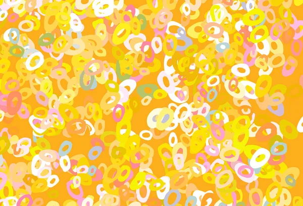 Light Pink Yellow Vector Backdrop Dots — Stock Vector