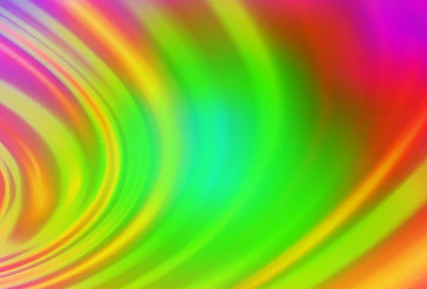 Многоцветный Радужный Векторный Фон Изогнутыми Лентами — стоковый вектор