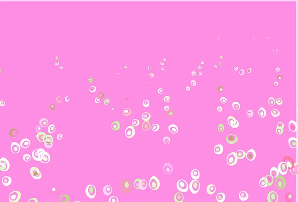 Розовый Свет Зеленый Вектор Шаблон Сферами — стоковый вектор