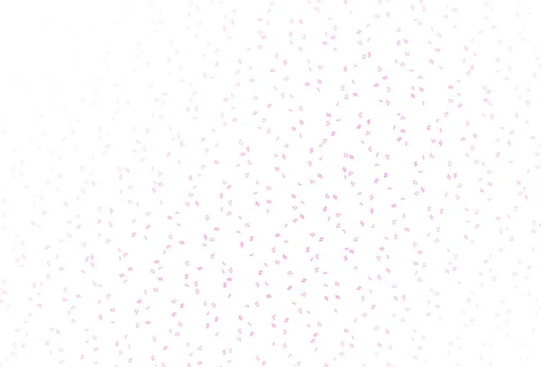 Light Pink Vector Backdrop Music Notes — Stock Vector