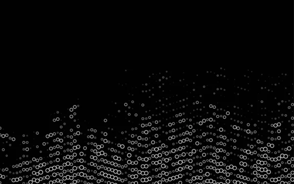 Vektorschwarzer Hintergrund Mit Punkten Illustration Mit Einer Reihe Abstrakter Kreise — Stockvektor