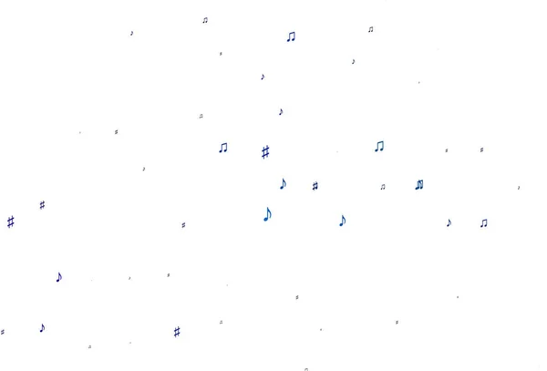 Patrón Vectorial Luz Azul Con Elementos Musicales — Archivo Imágenes Vectoriales