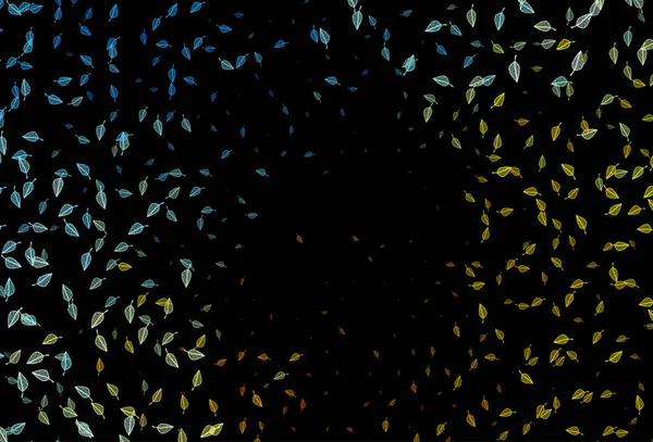 Donkerblauw Geel Vector Handgeschilderd Sjabloon — Stockvector