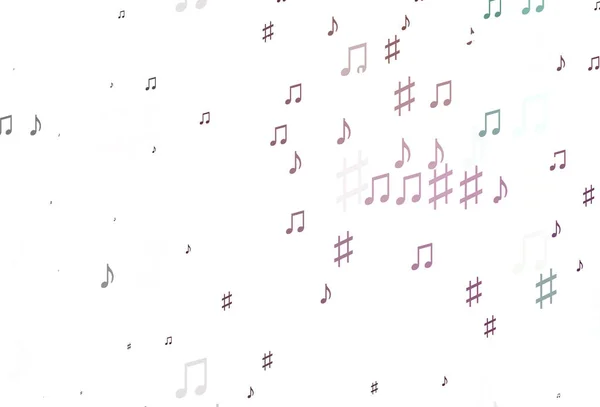 Fond Vectoriel Rose Clair Avec Des Notes Musique — Image vectorielle