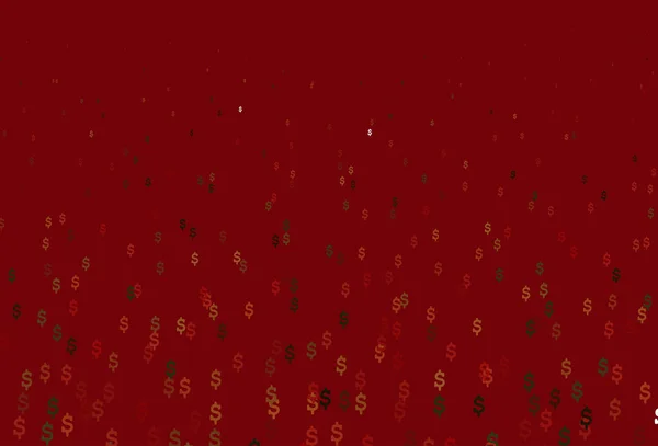 Vert Clair Mise Page Vectorielle Rouge Avec Symboles Bancaires — Image vectorielle