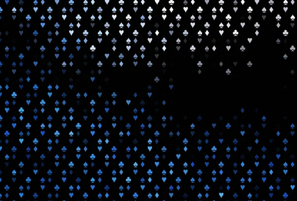 Темний Векторний Візерунок Blue Символом Карт — стоковий вектор