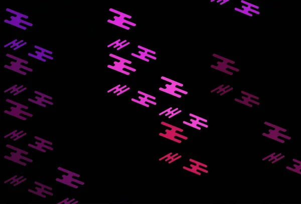Dark Pink Vector Backdrop Long Lines — Stock Vector