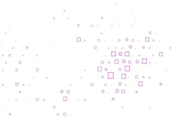 Küreler, kareler ile hafif Mor vektör deseni.