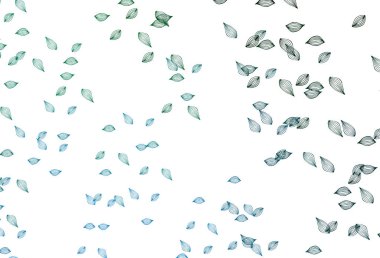 Açık mavi, yeşil vektör el boyaması desen.