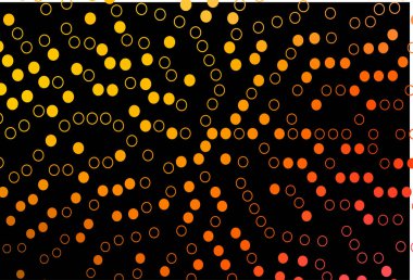 Koyu sarı, daire şekilli turuncu vektör düzeni.