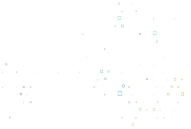 Açık Çoklu Renk, Gökkuşağı vektör düzeni daire noktaları, küpler.