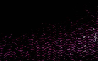 Noktalı siyah vektör arkaplanı. Soyut çemberlerin oluşturduğu bir resim. 