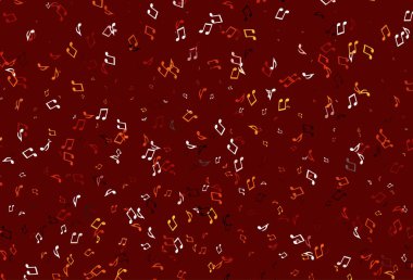 Müzik elementleriyle açık renkli vektör deseni.