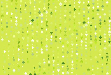 Kart elemanları ile Açık Yeşil vektör düzeni.